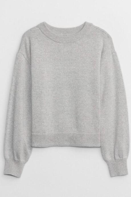 Sweater Shine Niña Silver Metallic