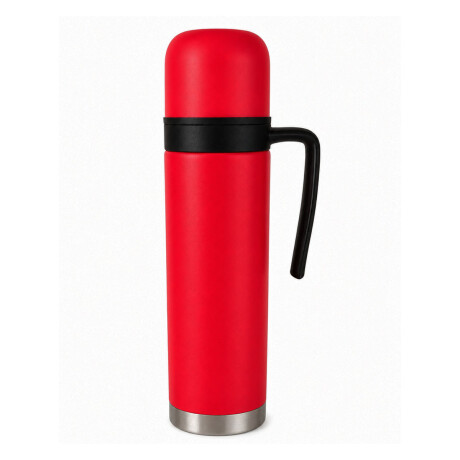 Termo Arriero Ac. Inox 750ml Manija Fija Mantiene Frío Calor Rojo