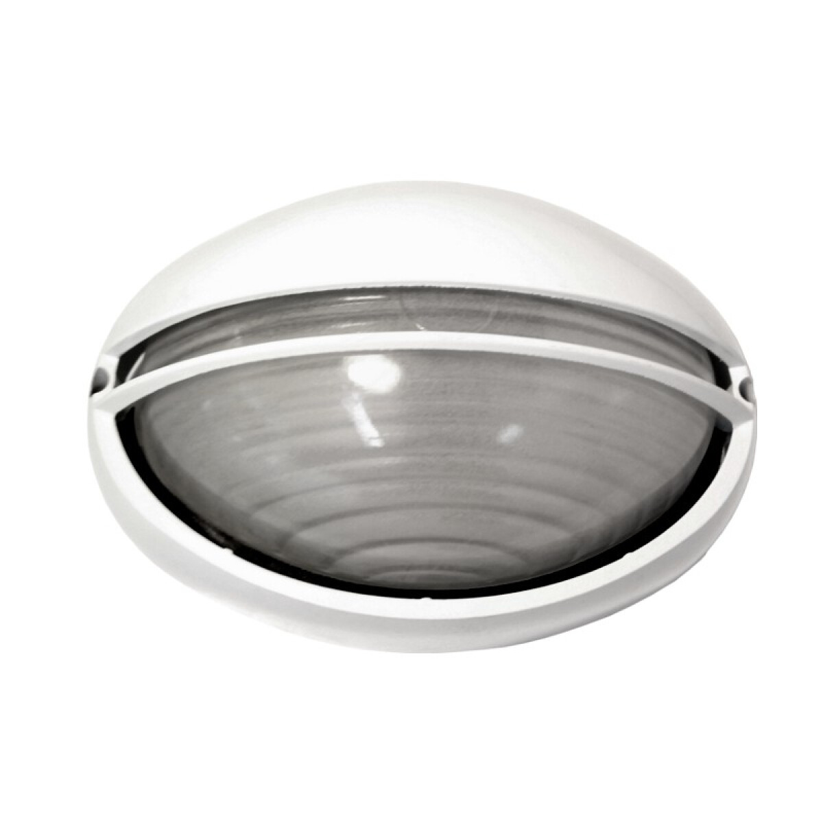 Tortuga oval color blanco c/párpado 1xE27 60W IP44 - AI6008 