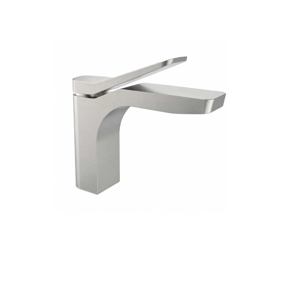 Grifería de Lavatorio Bajo Monocomando Brushed Cromo Línea Panem Silver 