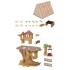 Sylvanian Families Casa Árbol Campamento + Bebé JIrafa + Acc Variante Modelo Cabana