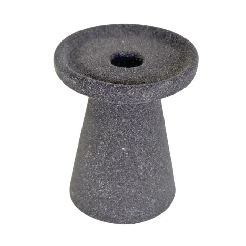 PORTA VELA CERAMICA GRIS OSC 9.8X9.8X11.8CM Unica