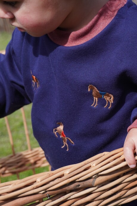 Mini Horsy Sweater Azul Marino