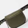 Bandolera Soft en Cuero Graneado Verde