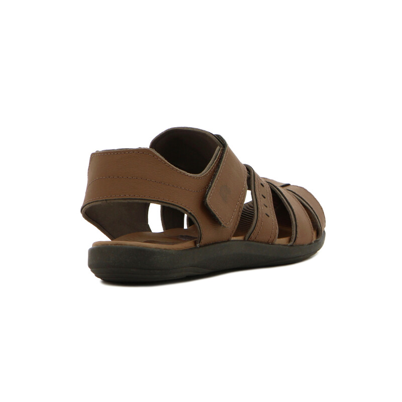 Country Sandalia Hombre Franciscana C/velkro Castaño