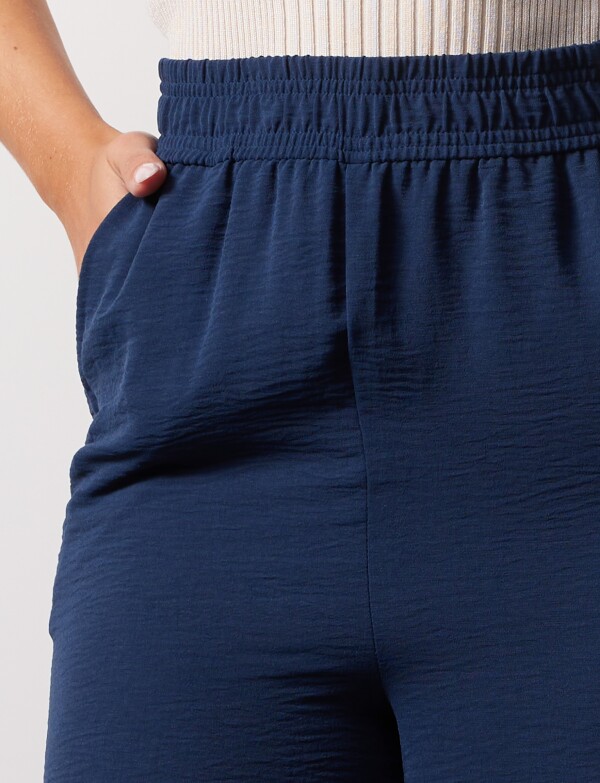 Pantalon Wide Leg Solid AZUL
