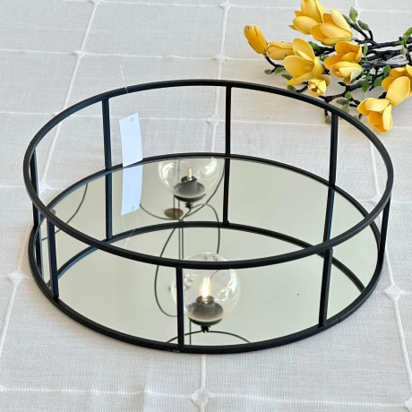 Bandeja Circular Decorativa Vidrio Ø 35cm Bandeja Circular Decorativa Vidrio Ø 35cm
