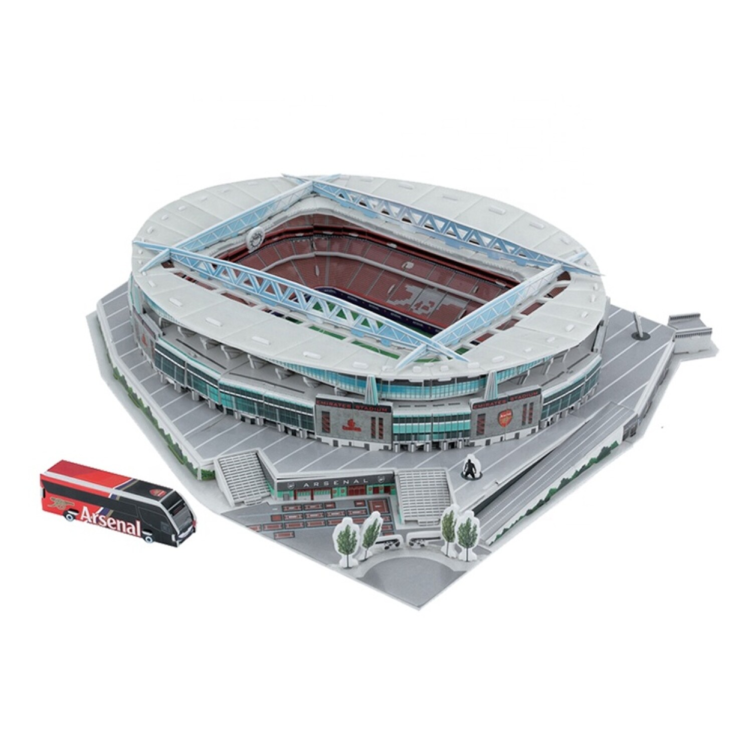 Puzzle 3D Maqueta de Estadio en Londres 85 Pzas - Gris — HTS