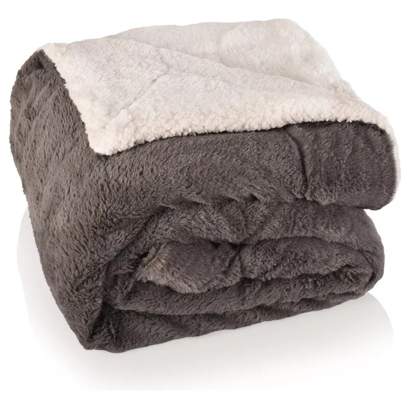 Frazada Reversible Polar Sherpa 2 Plazas 180x200 - Negro Frazada Reversible Polar Sherpa 2 Plazas 180x200 - Negro