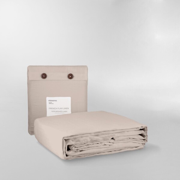 SÁBANA FRENCH FLAX LINEN BEIGE - QUEEN
