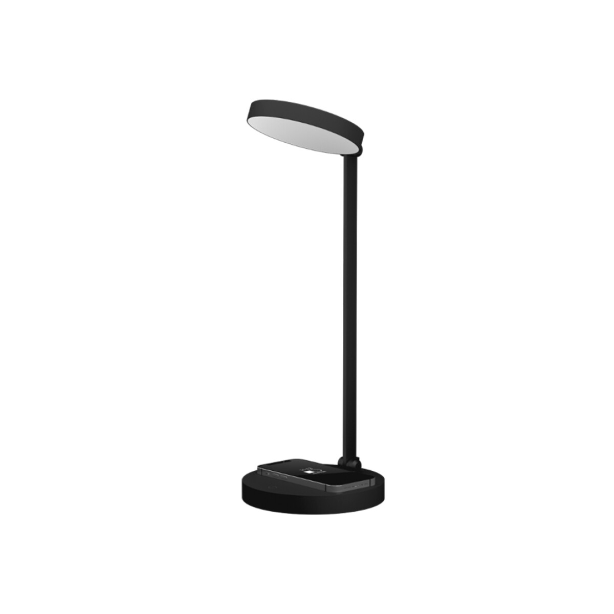 Lámpara LED Velador Juno Negro Cálido Dimeable con Carga Inálambrica de 6W Cálido Macroled 