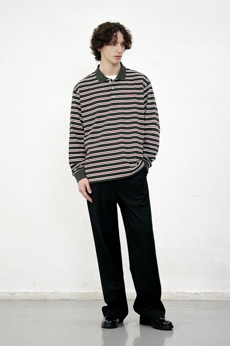 REMERA POLO RAYA Verde