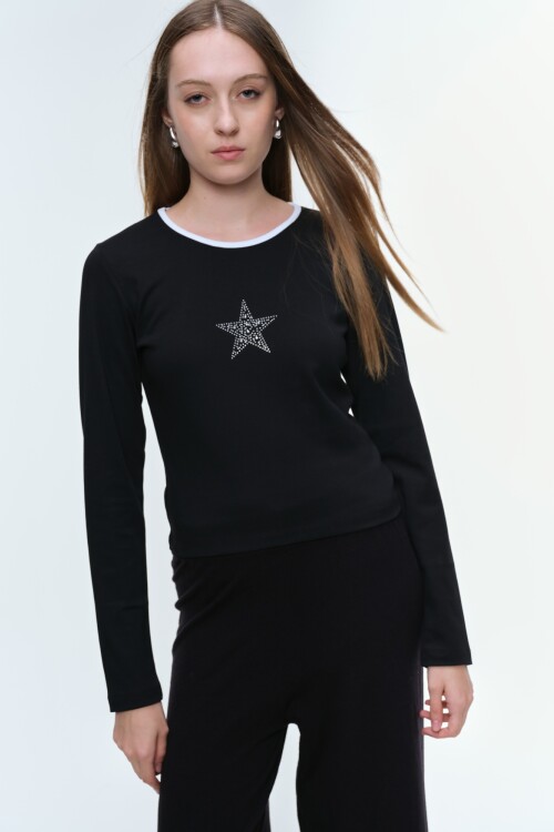 Remera Estrella Negro