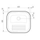 PILETA DE COCINA ACERO INOXIDABLE 40X40X22.2 TRAMONTINA 000