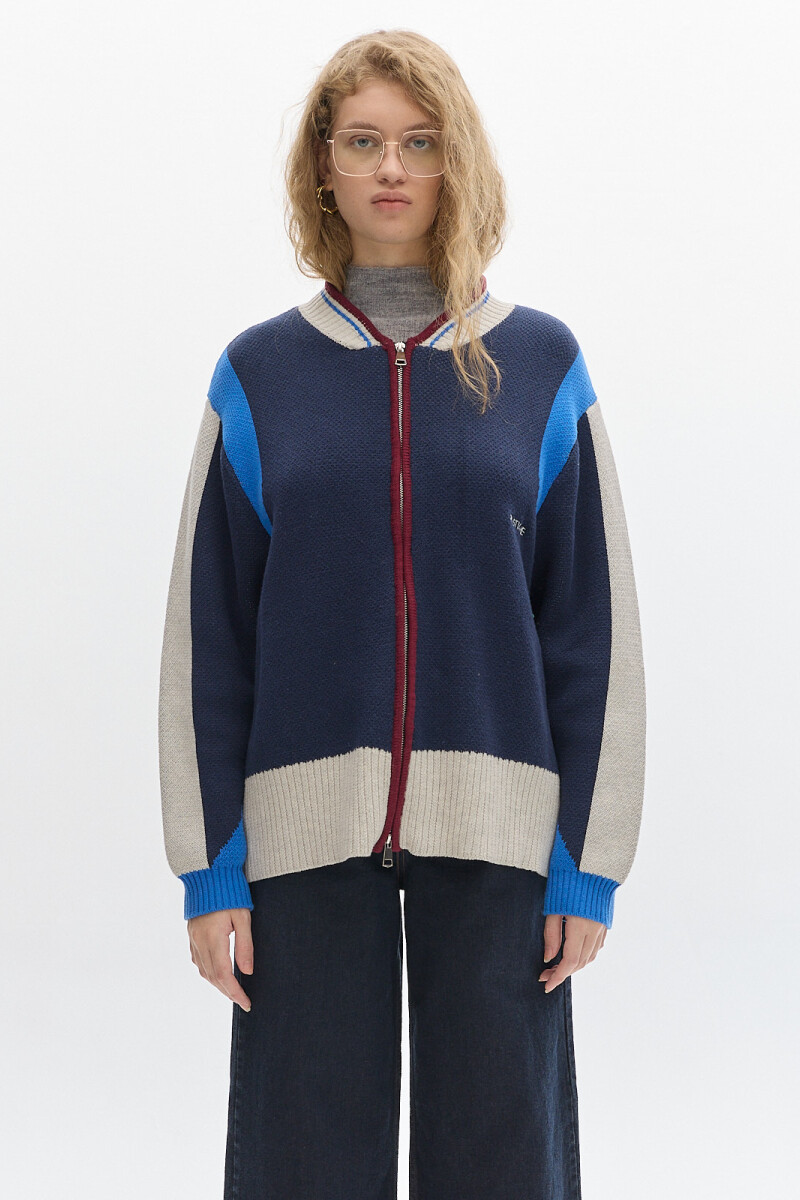 Campera Tejida Alaska Azul