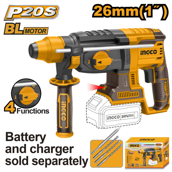 ROTOMARTILLO A BATERIA 20 V INGCO CRHLI20228 ROTOMARTILLO A BATERIA 20 V INGCO CRHLI20228