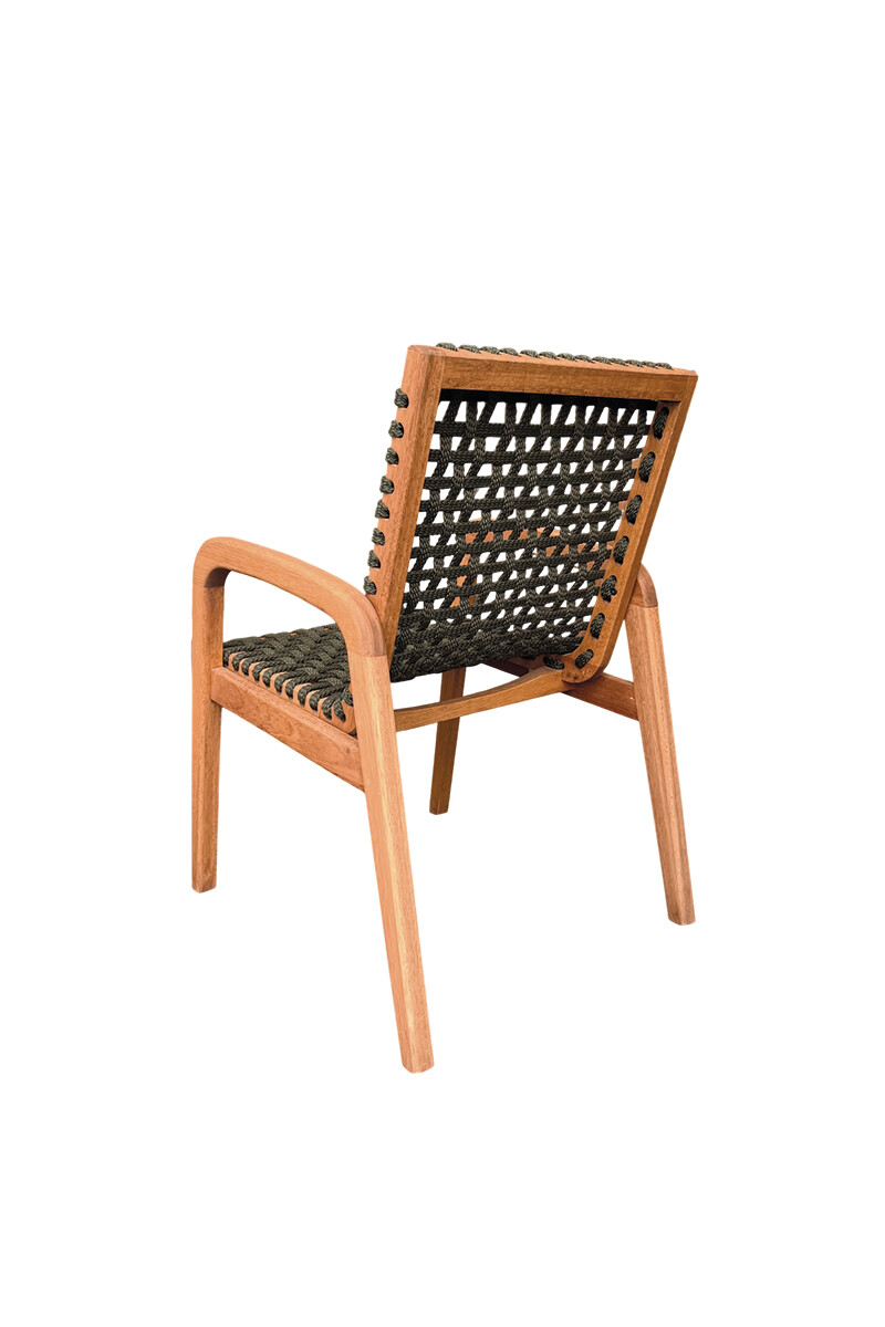 TRACO SILLA SILLA TRACO C/BRAZO CUERDA VERDE 56x62x85CM JATOBA