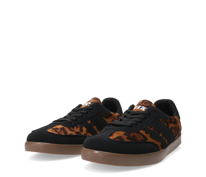 Deportivo BEL acordonado con rayas Animal Print