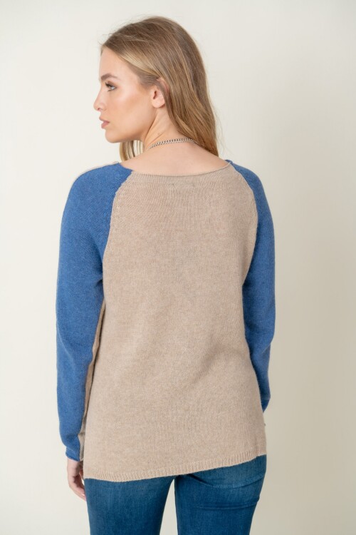 Sweater lana combinado Blue