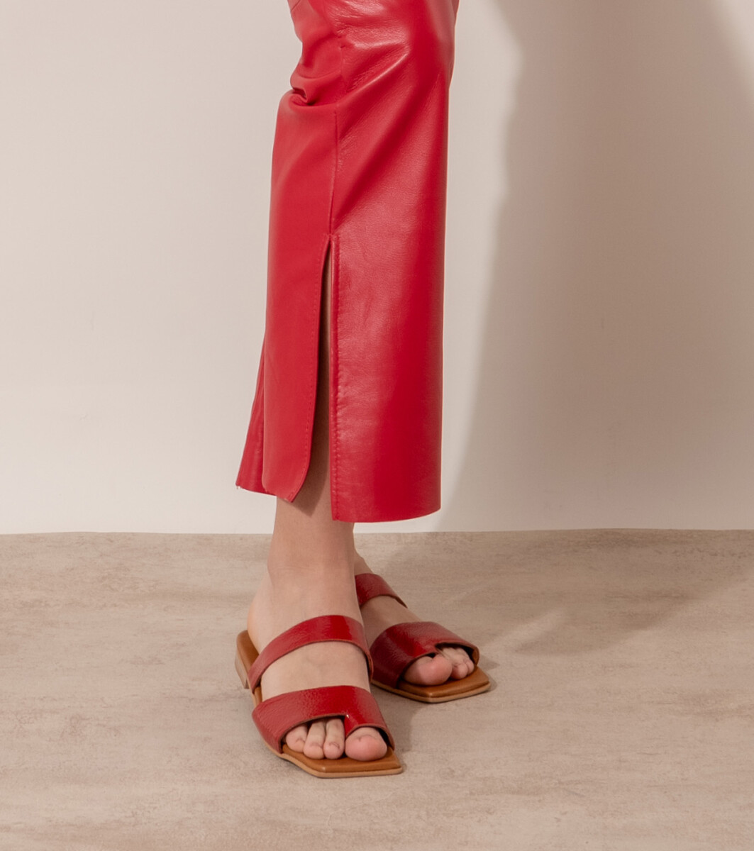 Sandalia zoe - Charol rojo 