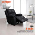 Sofá Sillón Poltrona Reclinable Masajeador Electrico Color Negro Tela