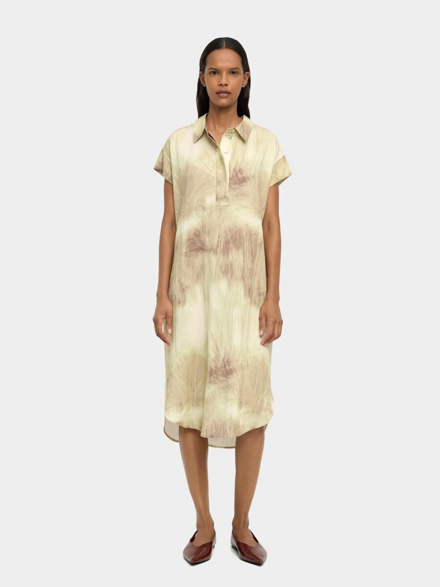 Vestido Camisero Estampado multicolor