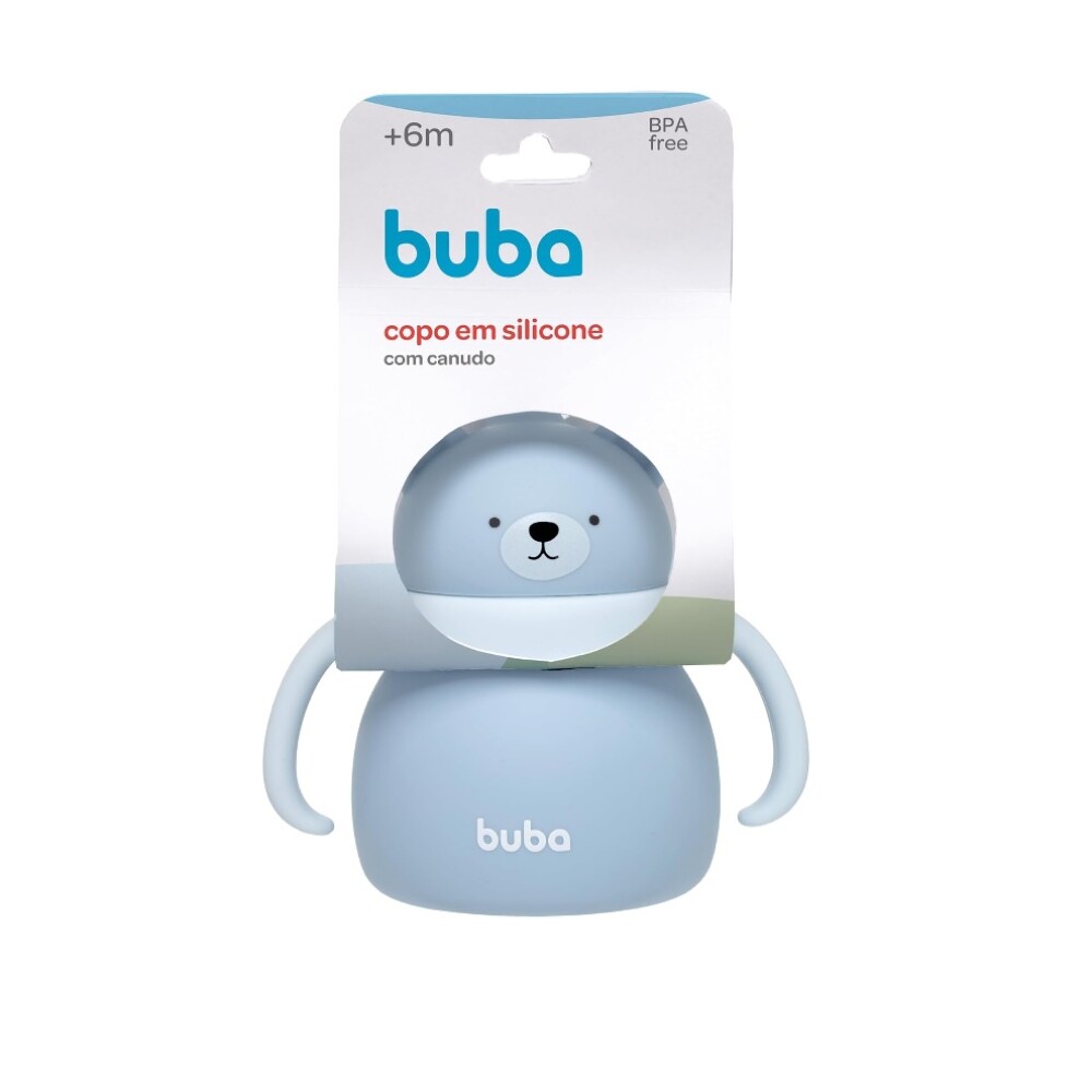 Vaso silicona OSITO BUBA celeste