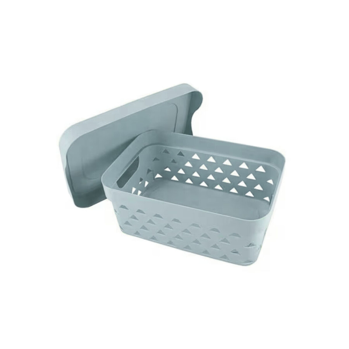 Organizador con tapa L - celeste 