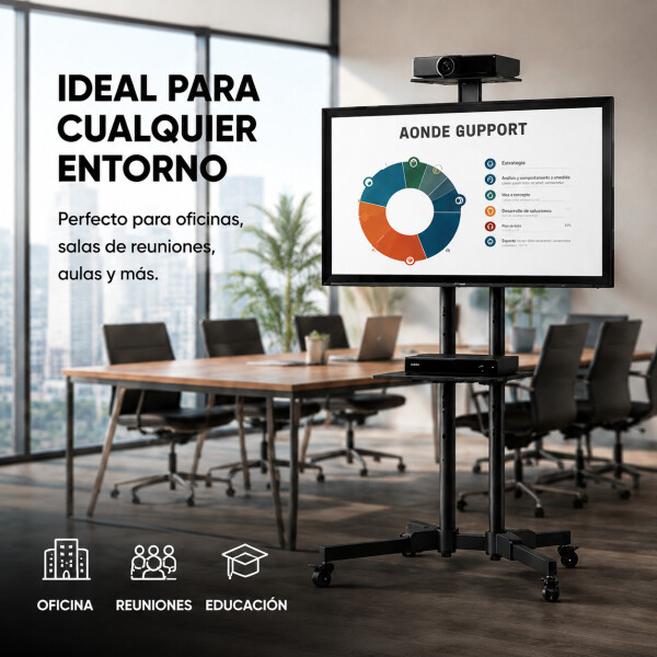 Soporte Movil Para Tv Con Ruedas De Pie Monitor 32 A 65 Soporte Movil Para Tv Con Ruedas De Pie Monitor 32 A 65