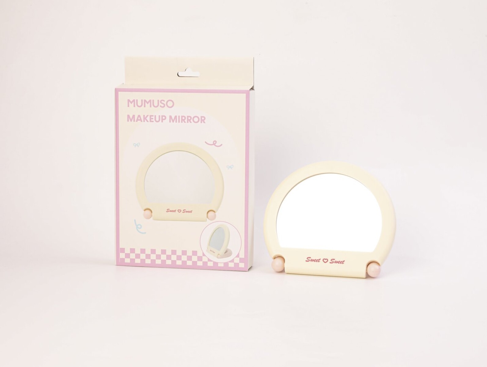 ESPEJO DE ESCRITORIO CON FORMA DE BOLSO ESTILO INSTAGRAM (ROSA) 