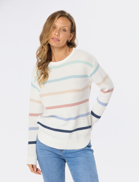 BUZO TEJIDO RAYADO Blanco