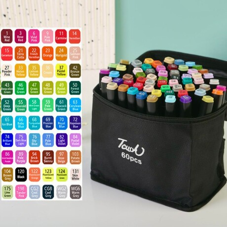 Set De 60 Marcadores Resaltadores Con Doble Punta + Estuche Set De 60 Marcadores Resaltadores Con Doble Punta + Estuche