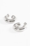 Aros gruesos pin circular plateado