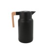 Jarra térmica recta 1L - plástico mango madera Negro