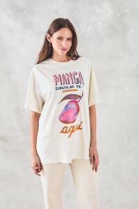 Remerón Print Algodón Nácar