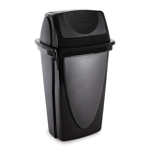 Basurero Plástica con Tapa Vaivén 7,2 L NEGRO