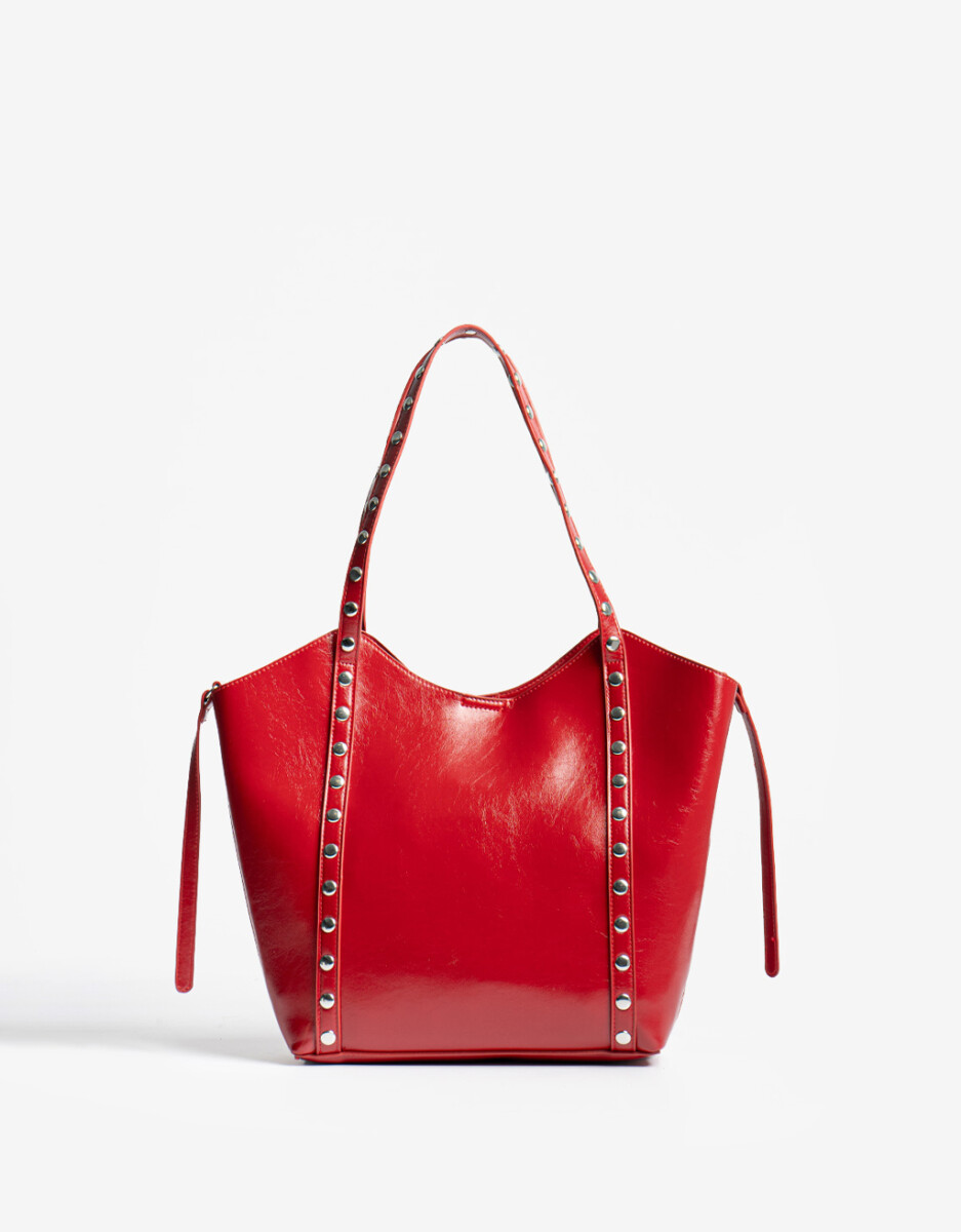 Shopper Roja Con Tachas 