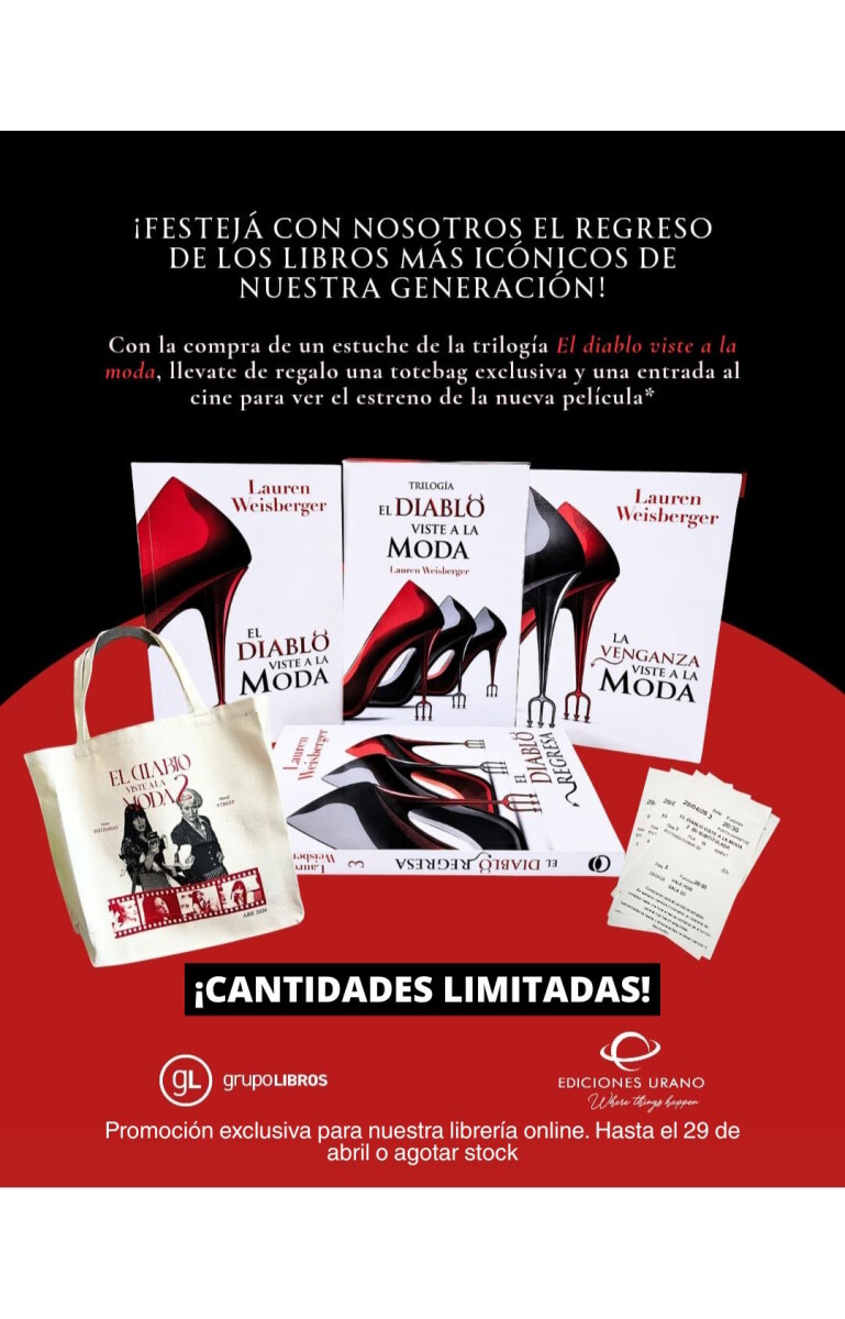 Estuche Trilogía El Diablo viste a la moda + Tote Bag + Entrada al cine 