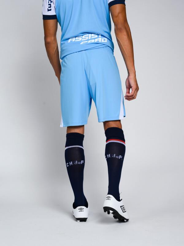 SHORT GOLERO OFICIAL 2024 Nacional Hombre Celeste, Blanco, Azul Marino