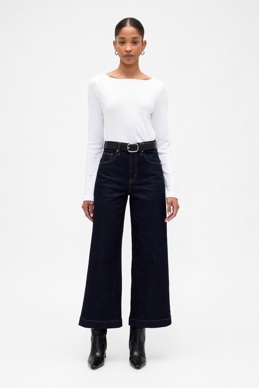 Remera Cuello Bote Mujer White Uk