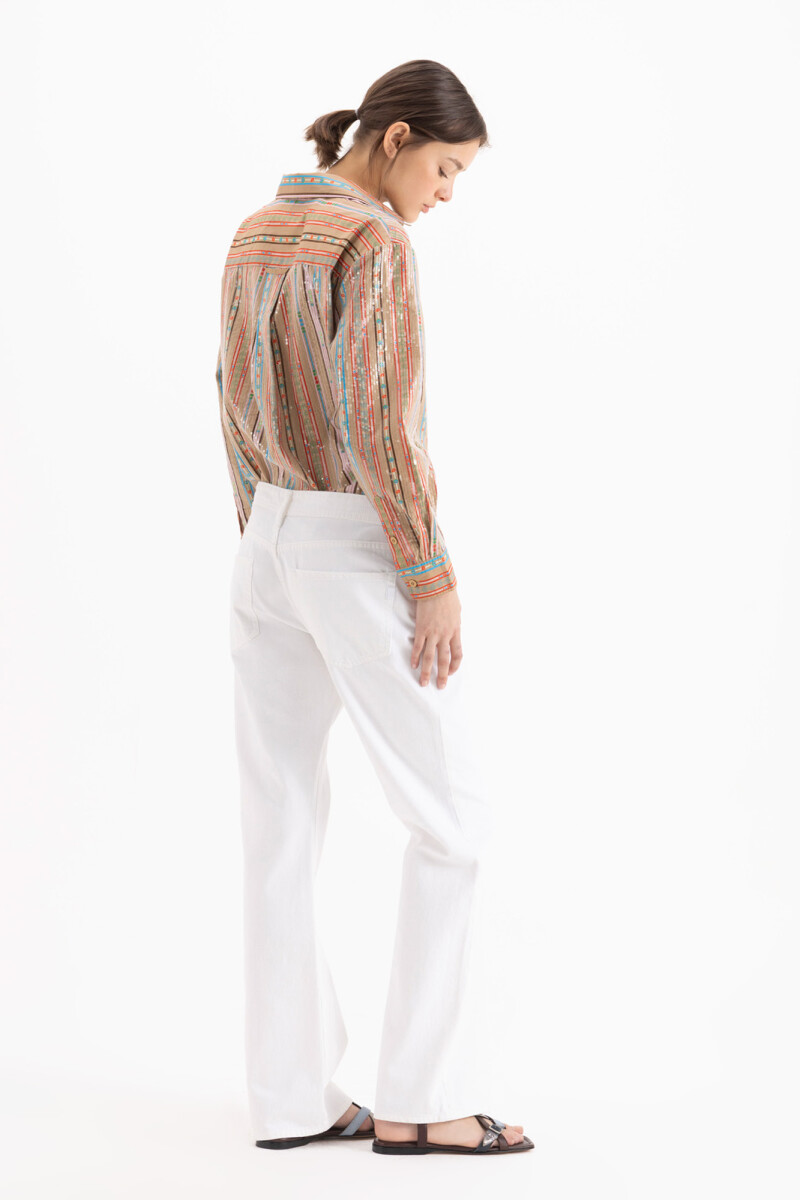 JEANS STRAIGHT CLASSIC WHITE Blanco