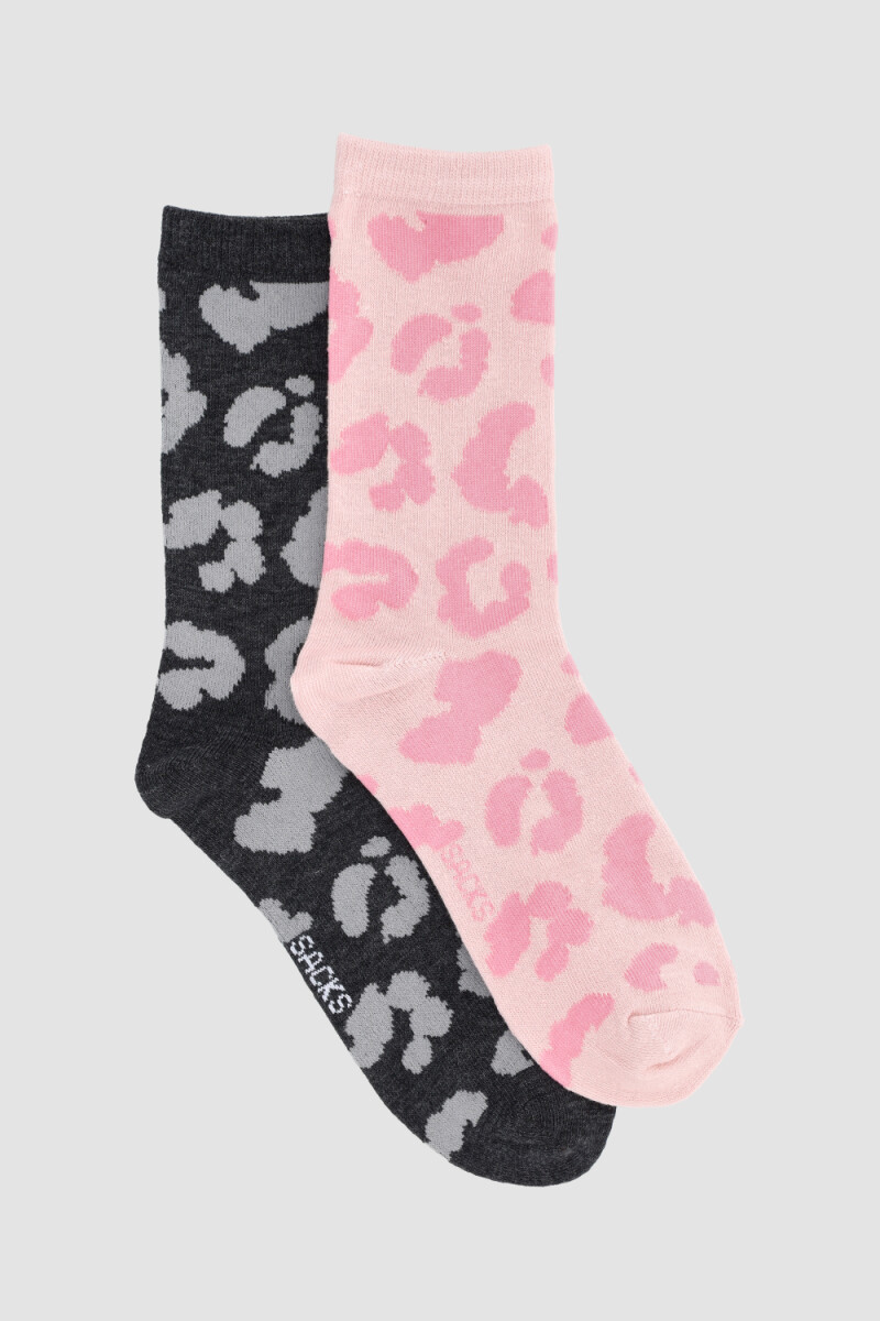 Medias de algodón. en pack de 2 en variedad de diseños. Variante 39