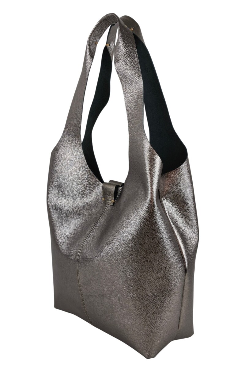 Tote Bag de Cuero Genuino Peltre