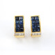 Caravanas Oro 18K Con Brillantes Y Zafiros Caravanas Oro 18K Con Brillantes Y Zafiros