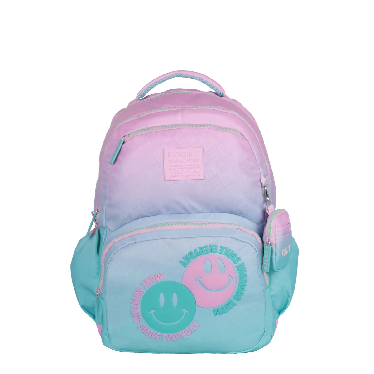 Mochila Footy Smile Everyday - Rosa - Verde Agua 