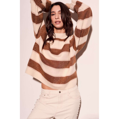 Sweater Rayado Camel