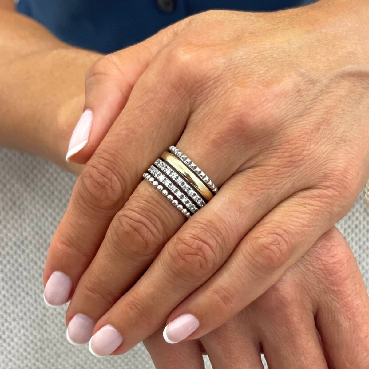 Anillo Merge - Plata y Oro 