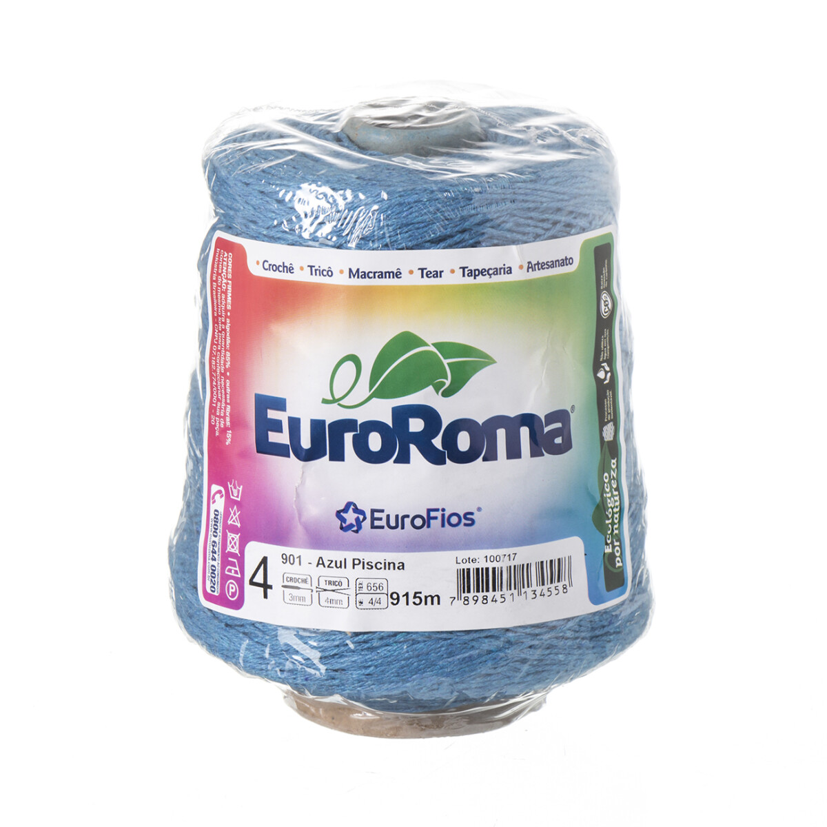 Euroroma algodón Colorido manualidades - azul piscina 