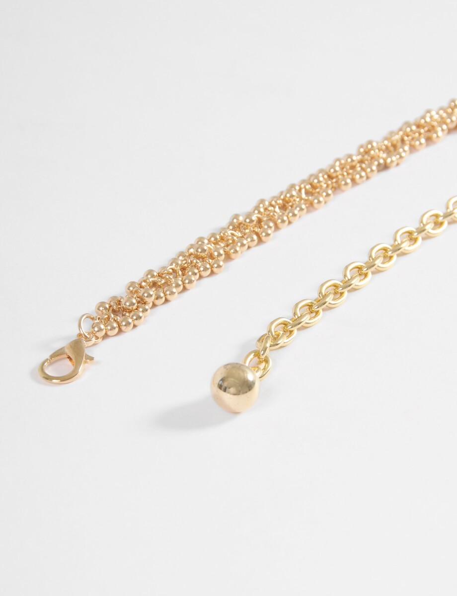 Cinturón metálico borlas - dorado 