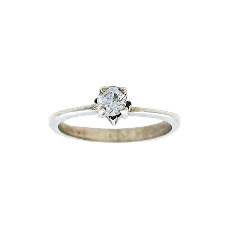 Anillo Solitario-Plata 950-Piedra Zirconia-AN3452 conpiedra